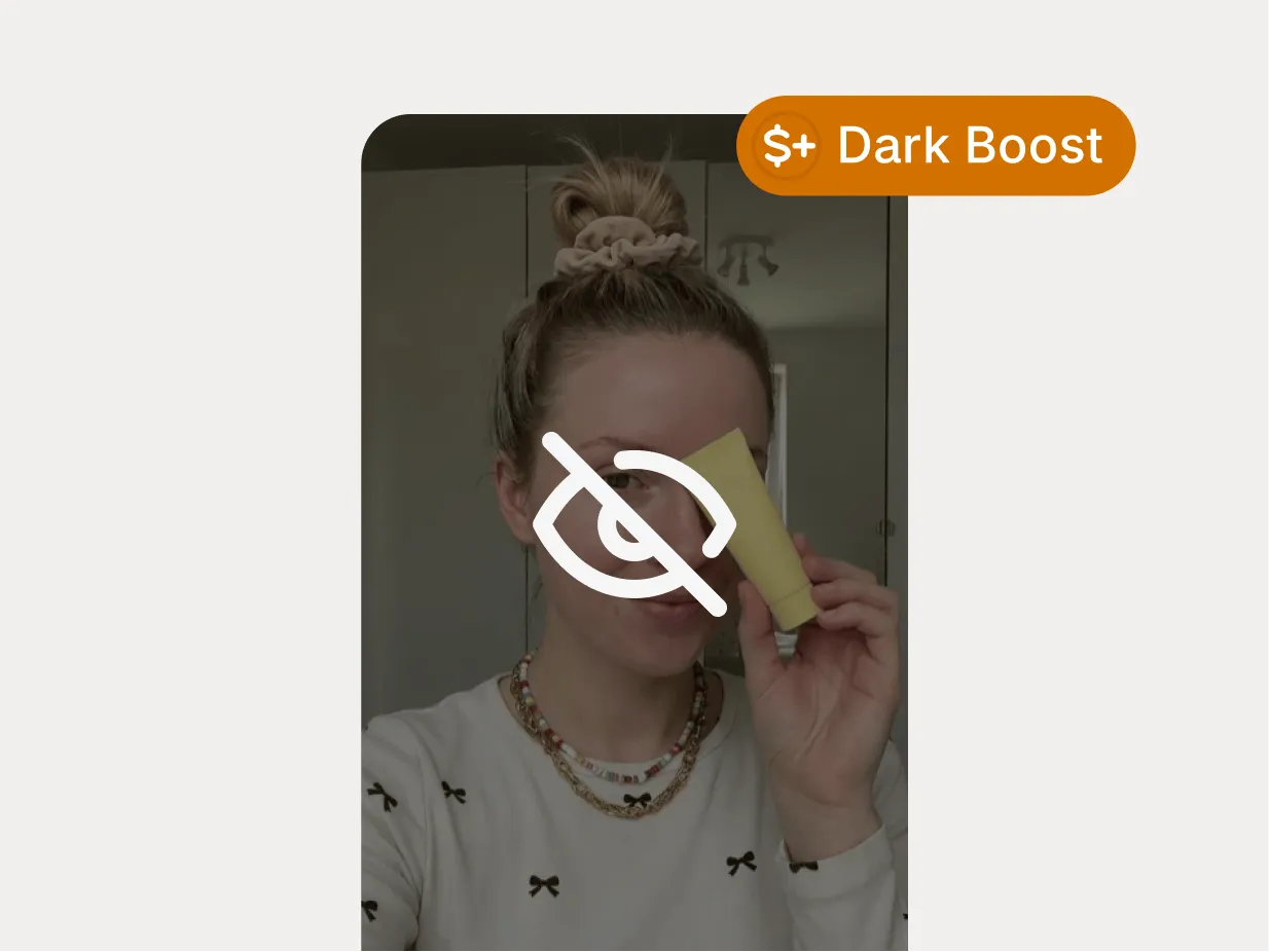 Dark boost surfaced from a post that never appeared on the creator's profile